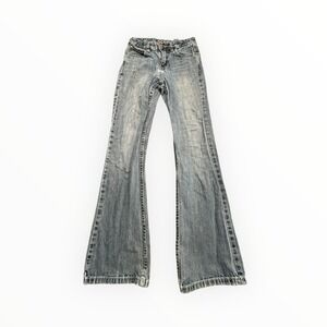 Cody James Jeans Boys W16 Blue Flare Leg Western Distressed 100% Cotton Denim